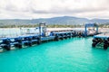 sea port of seatran ferry terminal a pier koh samui,surat thani Royalty Free Stock Photo