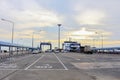 Sea port of seatran ferry terminal a pier koh samui,surat thani Royalty Free Stock Photo