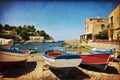 The sea at Porticello near Bagheria, Sicily