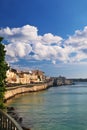 Sea promenade in the historical town center of Siracusa