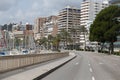 The sea promenade in Palma de Mallorca appears deserted during the COVID-19 outbreak