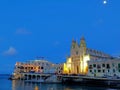 Waterfront in Saint Julian in Malta at night 7.3.2020 Royalty Free Stock Photo
