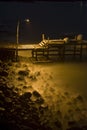 Sea quay at night, Galapagos Royalty Free Stock Photo