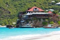 Sea restaurant in St Barths, Caribbean Royalty Free Stock Photo