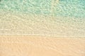 Sea ripple on sand beach in Great Stirrup Cay, Bahamas Royalty Free Stock Photo