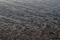 Sea ripple or shiny pebble reflection at beach