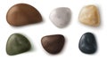 Sea or river beach pebble stone, smooth boulder