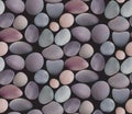 Sea River Pebbles, Vector Seamless Pattern. Royalty Free Stock Photo