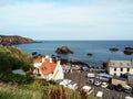 Sea view at St Abbs harbor Scotland Royalty Free Stock Photo