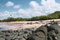 The sea and rocks in Axim Ghana Royalty Free Stock Photo