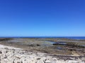 Sea and rocks in moulay abdallah, morocco