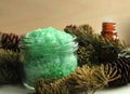 sea salt for bath with fir essential oil