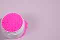 Sea salt body scrab, pink spa treatment Royalty Free Stock Photo