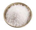 Sea salt in a ceramic bowl Royalty Free Stock Photo