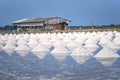 Sea salt farm near coastal at Samut Songkhram, Thailand