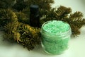 sea salt for bath with fir essential oil