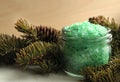 sea salt for bath with fir essential oil