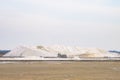 Sea salt heaps at salin de giraud in the Camargue in Provence France