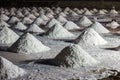 Sea salt hills at salt marsh