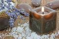 Sea-salt,lavender,and candle