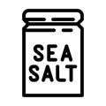 sea salt line icon vector illustration Royalty Free Stock Photo