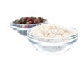 Sea salt and pepper in glass bowl Royalty Free Stock Photo