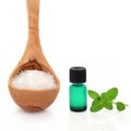 Sea Salt and Peppermint Essence Royalty Free Stock Photo