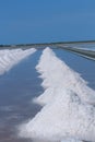 Sea salt pile pyramid at Petchaburi Thailand