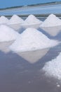 Sea salt pile pyramid at Petchaburi Thailand