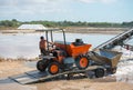 Sea salt production.