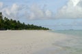 Sea Sand Beach at Meeru Island, Maldives May 2017. Royalty Free Stock Photo