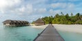 Sea Sand Beach at Meeru Island, Maldives May 2017. Royalty Free Stock Photo