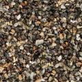 Sea sand with dark volcanic particles, microscope photo made into seamless tileable pattern texture Royalty Free Stock Photo