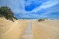 Sea sand dunes with path beach Anapa Russia Royalty Free Stock Photo