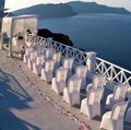 in the sea of santorini greece island europe anniversary and m