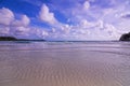 Sea scape with clouds. Royalty Free Stock Photo