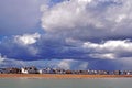 A very dramatic cloudy sky over the Kent coastline