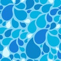 Sea seamless pattern with drops Royalty Free Stock Photo