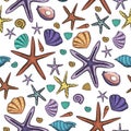 Sea seamless vector pattern.