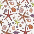 Sea seamless vector pattern.