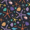 Sea seamless vector pattern.