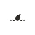 Sea, shark, business vector icon. Simple element illustration from UI concept. Sea, shark, business vector icon. Finance concept Royalty Free Stock Photo