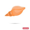 Sea shell color flat icon for web adn mobile design Royalty Free Stock Photo
