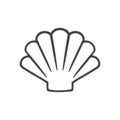 Sea Shell Flat Icon - vector Illustration Royalty Free Stock Photo
