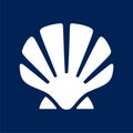 Sea Shell Flat Icon - vector Illustration Royalty Free Stock Photo
