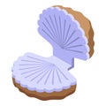 Sea shell icon isometric vector. Seashell snail
