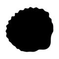 Sea shell isolated black silhouette. Side view. Marine animal. White background. Vector illustration clipart Royalty Free Stock Photo