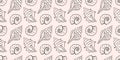 Sea shell seamless pattern. Ocean Seashell Print