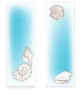 Sea shells banners Royalty Free Stock Photo