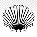 Sea shells / shellfish line art icons for apps and websites Royalty Free Stock Photo